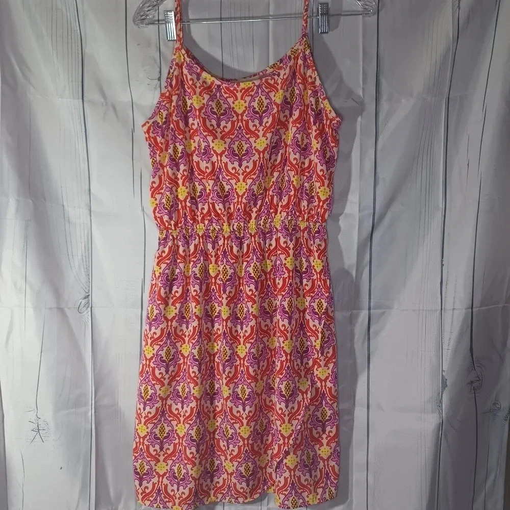 Peach Love California festival boho summer spaghetti strap dress